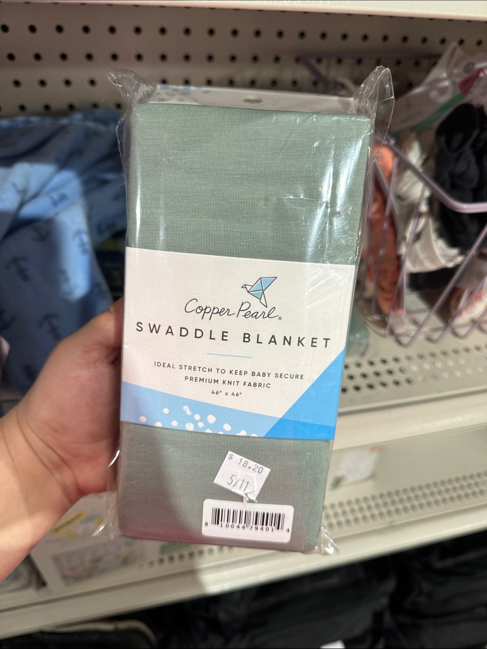 Copper Pearl 46x46 Swaddle Blanket